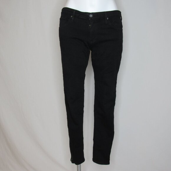 AG Adriano Goldschmied Black The Zip Up Legging Skinny Ankle Zip 28" Women's 30 - Picture 3 of 12
